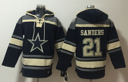 Men's CeeDee Lamb Dallas Cowboys Navy Ageless Must-Have Lace-Up Pullover Hoodie