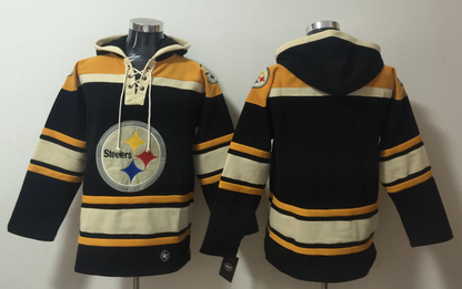 Men's T.J. Watt Pittsburgh Steelers Black Ageless Must-Have Lace-Up Pullover Hoodie