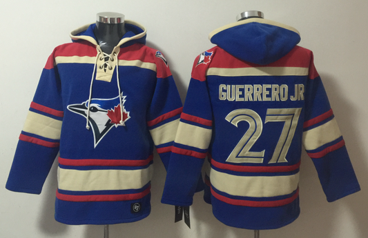 Men's Vladimir Guerrero Jr. Toronto Blue Jays Royal Ageless Must-Have Lace-Up Pullover Hoodie