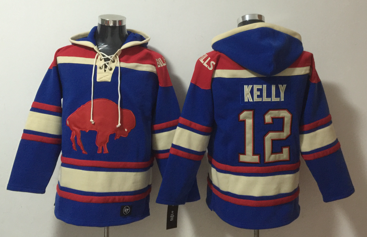 Men's Josh Allen Buffalo Bills Royal Ageless Must-Have Lace-Up Pullover Hoodie