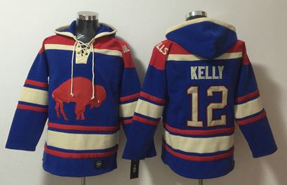 Men's Josh Allen Buffalo Bills Royal Ageless Must-Have Lace-Up Pullover Hoodie