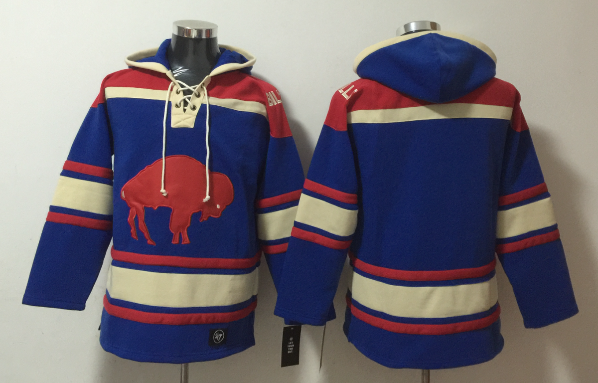 Men's Josh Allen Buffalo Bills Royal Ageless Must-Have Lace-Up Pullover Hoodie