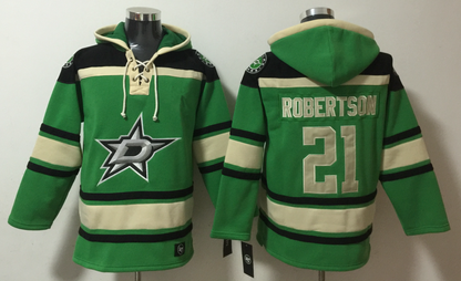 Men's Jason Robertson Dallas Stars Kelly Green Ageless Must-Have Lace-Up Pullover Hoodie