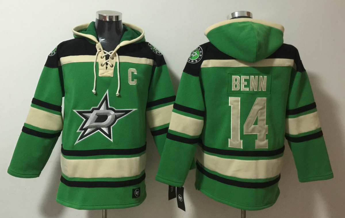 Men's Jason Robertson Dallas Stars Kelly Green Ageless Must-Have Lace-Up Pullover Hoodie
