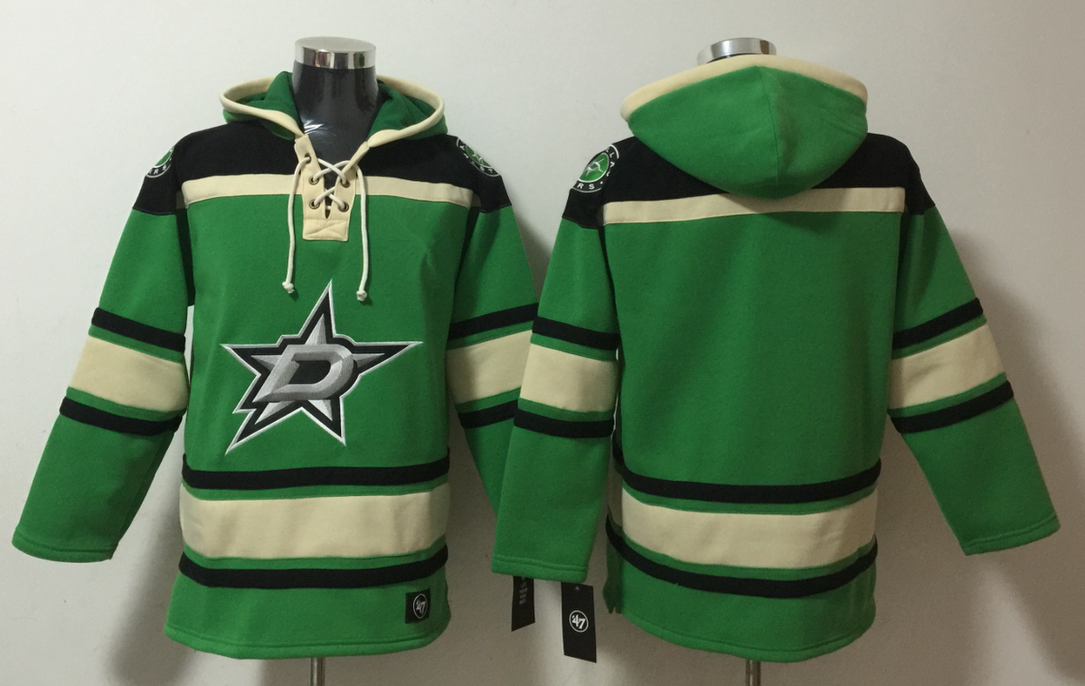Men's Jason Robertson Dallas Stars Kelly Green Ageless Must-Have Lace-Up Pullover Hoodie