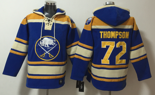 Men's Tage Thompson Buffalo Sabres Royal Ageless Must-Have Lace-Up Pullover Hoodie