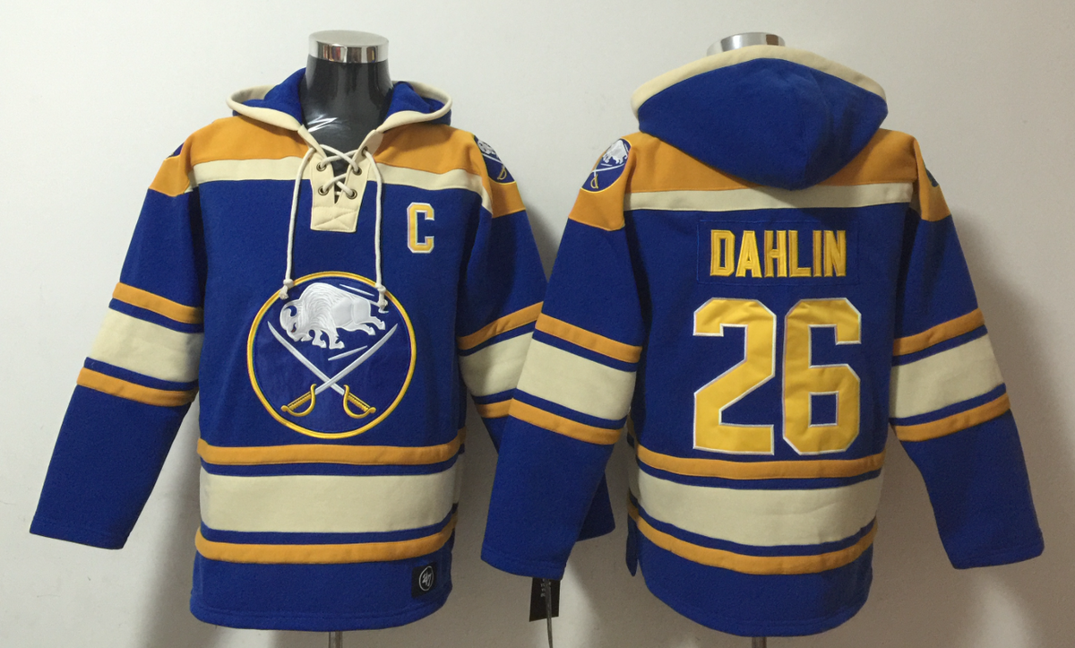 Men's Tage Thompson Buffalo Sabres Royal Ageless Must-Have Lace-Up Pullover Hoodie