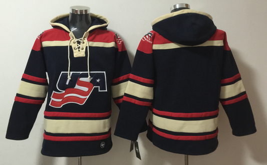 Men's USA Navy Ageless Must-Have Lace-Up Pullover Hoodie
