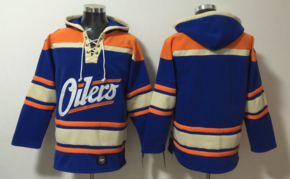 Men's Connor McDavid Edmonton Oilers Royal Ageless Must-Have Lace-Up Pullover Hoodie