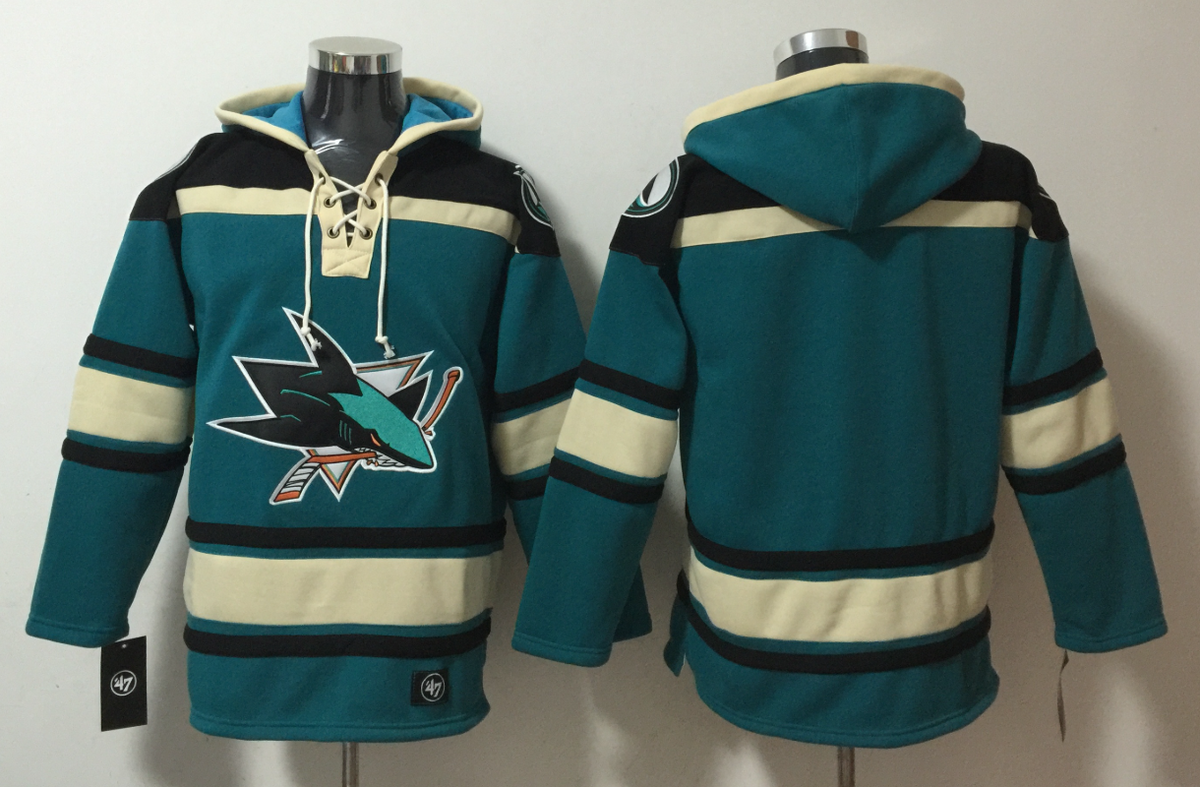 Men's Macklin Celebrini San Jose Sharks Teal Ageless Must-Have Lace-Up Pullover Hoodie