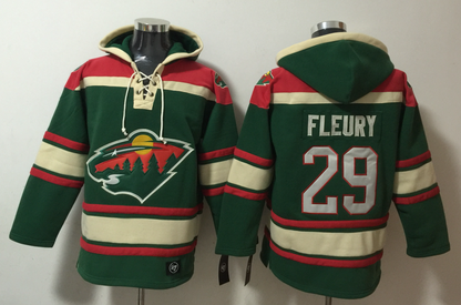 Men's Kirill Kaprizov Minnesota Wild Green Ageless Must-Have Lace-Up Pullover Hoodie