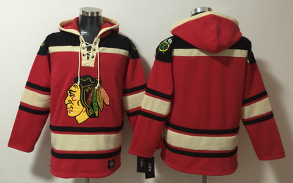 Men's Connor Bedard Chicago Blackhawks Red Ageless Must-Have Lace-Up Pullover Hoodie