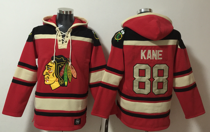Men's Connor Bedard Chicago Blackhawks Red Ageless Must-Have Lace-Up Pullover Hoodie