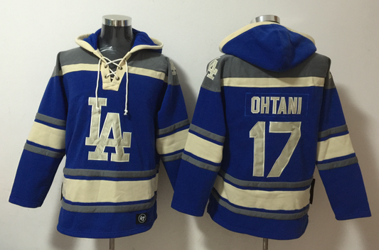 Men's Shohei Ohtani Los Angeles Dodgers Royal Ageless Must-Have Lace-Up Pullover Hoodie