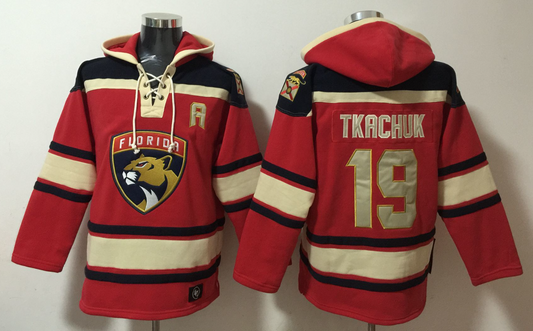 Men's Matthew Tkachuk Florida Panthers Red Ageless Must-Have Lace-Up Pullover Hoodie