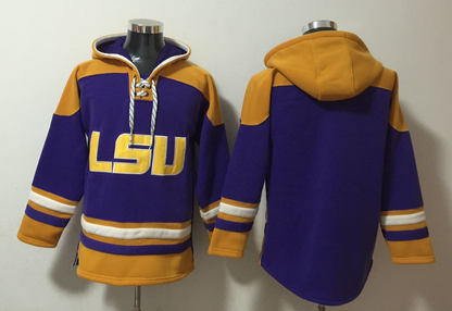 Men's LSU Tigers Blank Purple Pullover Hoodie