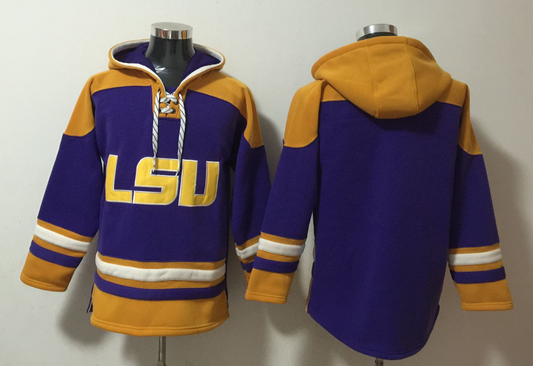 Men's LSU Tigers Blank Purple Pullover Hoodie