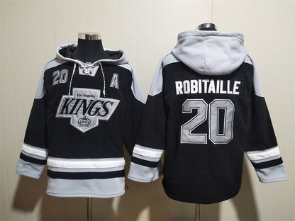 Men's Wayne Gretzky Los Angeles Kings Black Jersey Ageless Must-Have Lace-Up Pullover Hoodie