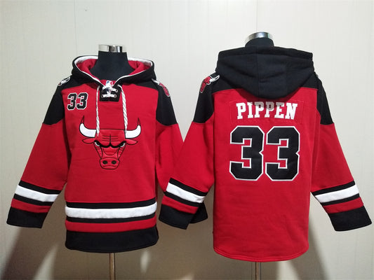 Men's Michael Jordan Chicago Bulls Blank Red Pullover Hoodie