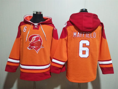 Men's Baker Mayfield Tampa Bay Buccaneers Creamsicle Ageless Must-Have Lace-Up Pullover Hoodie