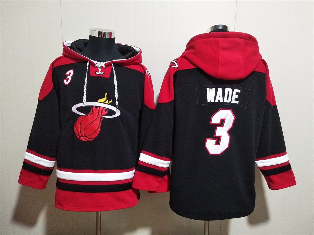 Men's Bam Adebayo Miami Heat Black Ageless Must-Have Lace-Up Pullover Hoodie