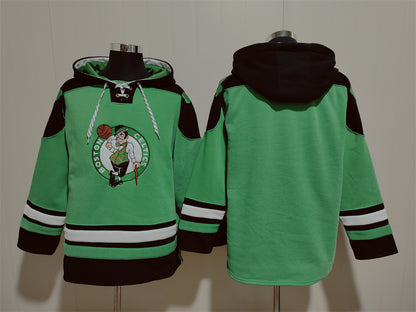 Men's Jayson Larry Bird Tatum Boston Celtics Blank Green Pullover Hoodie