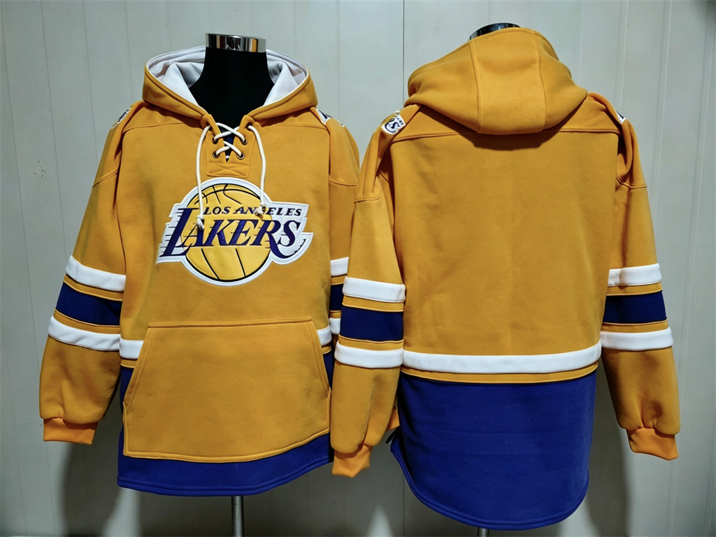 Men's Kobe Bryant Los Angeles Lakers Blank Gold Pullover Hoodie