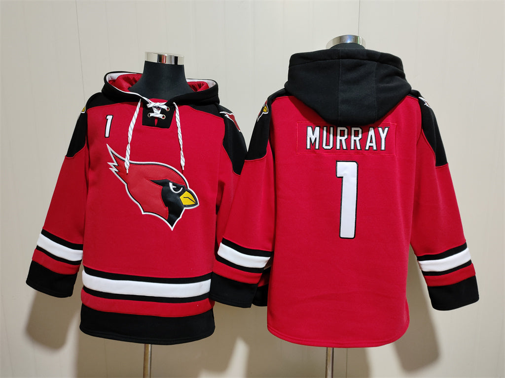 Men's Pat Tillman Arizona Cardinals Cardinal Jersey Ageless Must-Have Lace-Up Pullover Hoodie