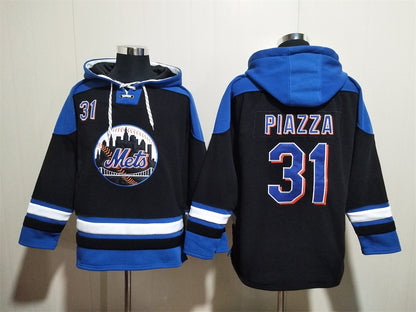 Men's Juan Soto Mets Black Jersey Ageless Must-Have Lace-Up Pullover Hoodie