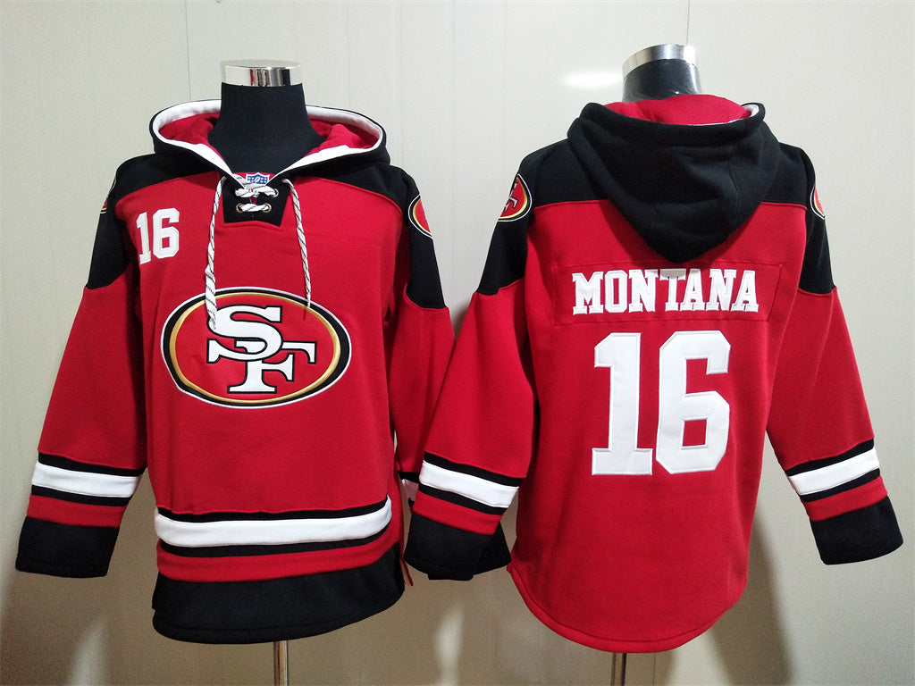Men's Christian McCaffrey San Francisco 49ers Scarlet Ageless Must-Have Lace-Up Pullover Hoodie