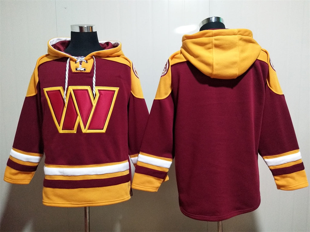 Men's Sean Taylor Terry McLaurin Washington Commanders Burgundy Ageless Must-Have Lace-Up Pullover Hoodie