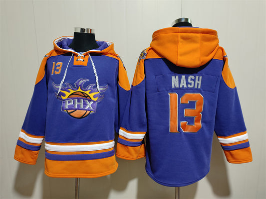 Men's Steve Nash Phoenix Suns Purple Ageless Must-Have Lace-Up Pullover Hoodie