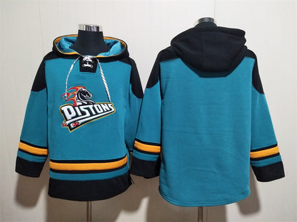 Men's Grant Hill Detroit Pistons Teal Ageless Must-Have Lace-Up Pullover Hoodie