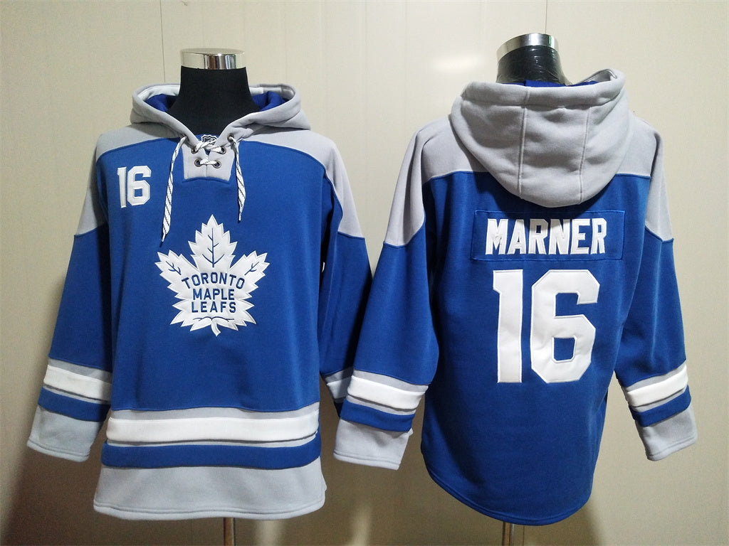 Men's Gavin McKenna Toronto Maple Leafs Blue Jersey Lacer Pullover Hoodie