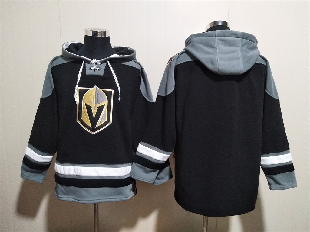 Men's William Karlsson Vegas Golden Knights Black Jersey Ageless Must-Have Lace-Up Pullover Hoodie