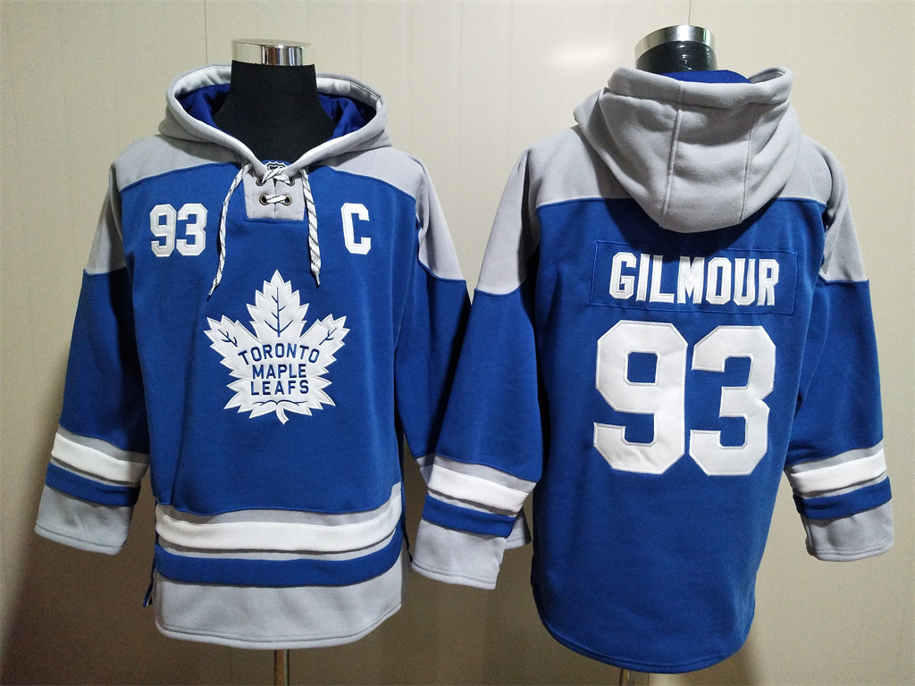 Men's Gavin McKenna Toronto Maple Leafs Blue Jersey Lacer Pullover Hoodie