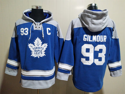 Men's Gavin McKenna Toronto Maple Leafs Blue Jersey Lacer Pullover Hoodie