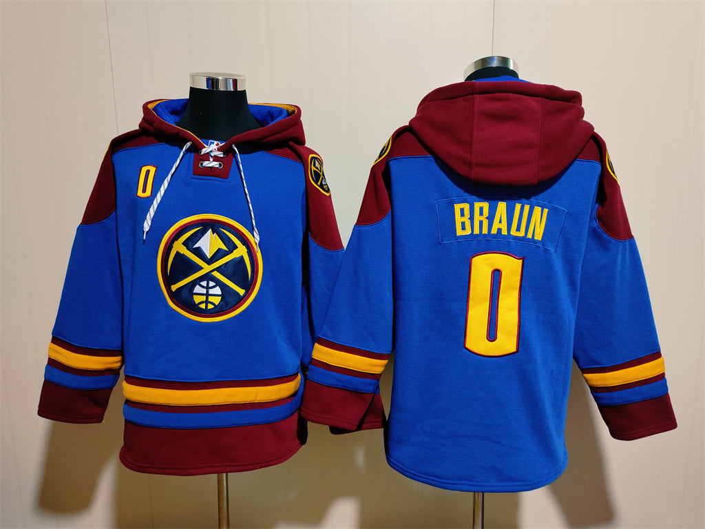 Men's Nikola Jokić Denver Nuggets Royal Ageless Must-Have Lace-Up Pullover Hoodie