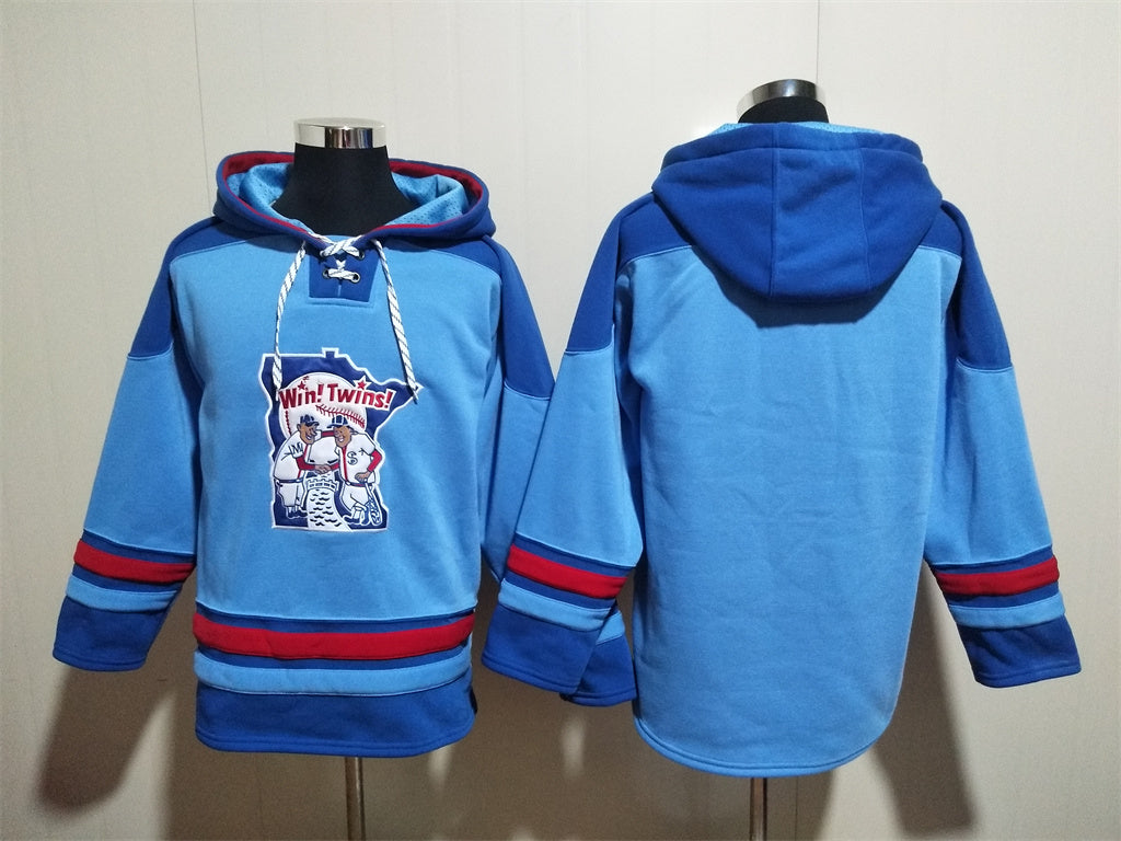 Men's Byron Buxton Minnesota Twins Light Blue Jersey Ageless Must-Have Lace-Up Pullover Hoodie