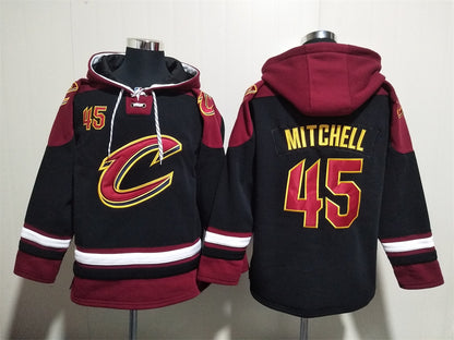 Men's Donovan Mitchell Cleveland Cavaliers Black Ageless Must-Have Lace-Up Pullover Hoodie