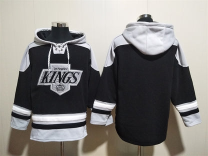 Men's Wayne Gretzky Los Angeles Kings Black Jersey Ageless Must-Have Lace-Up Pullover Hoodie