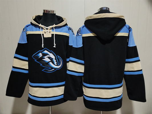 Men's Utah Mammoth Black Jersey Ageless Must-Have Lace-Up Pullover Hoodie