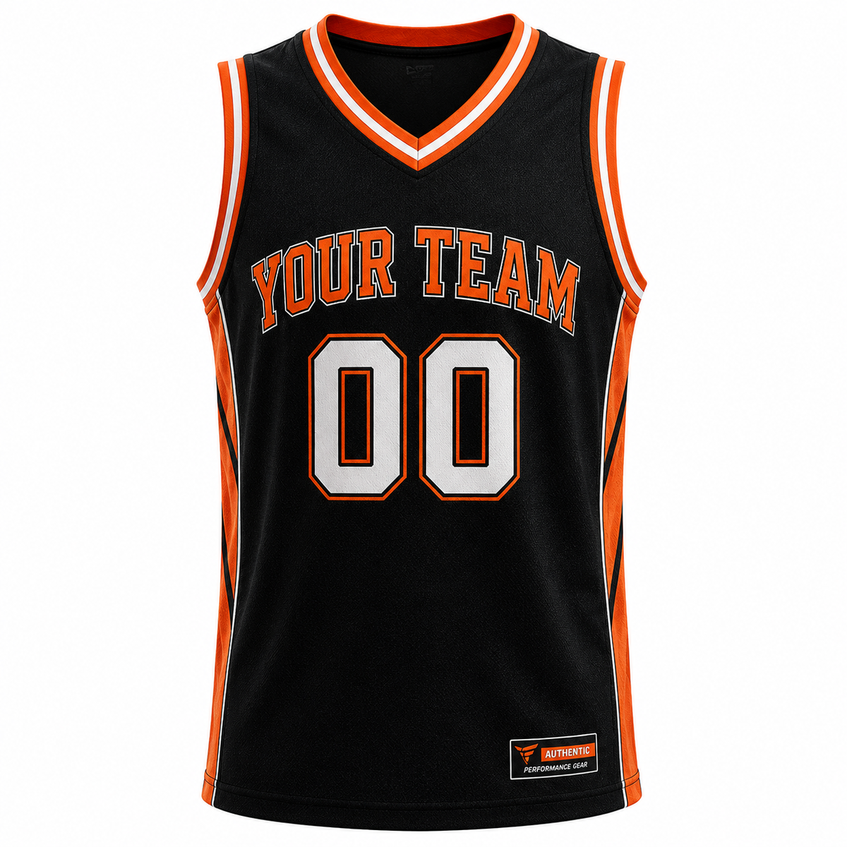Custom Basketball Jersey Black Orange - Your Team 00