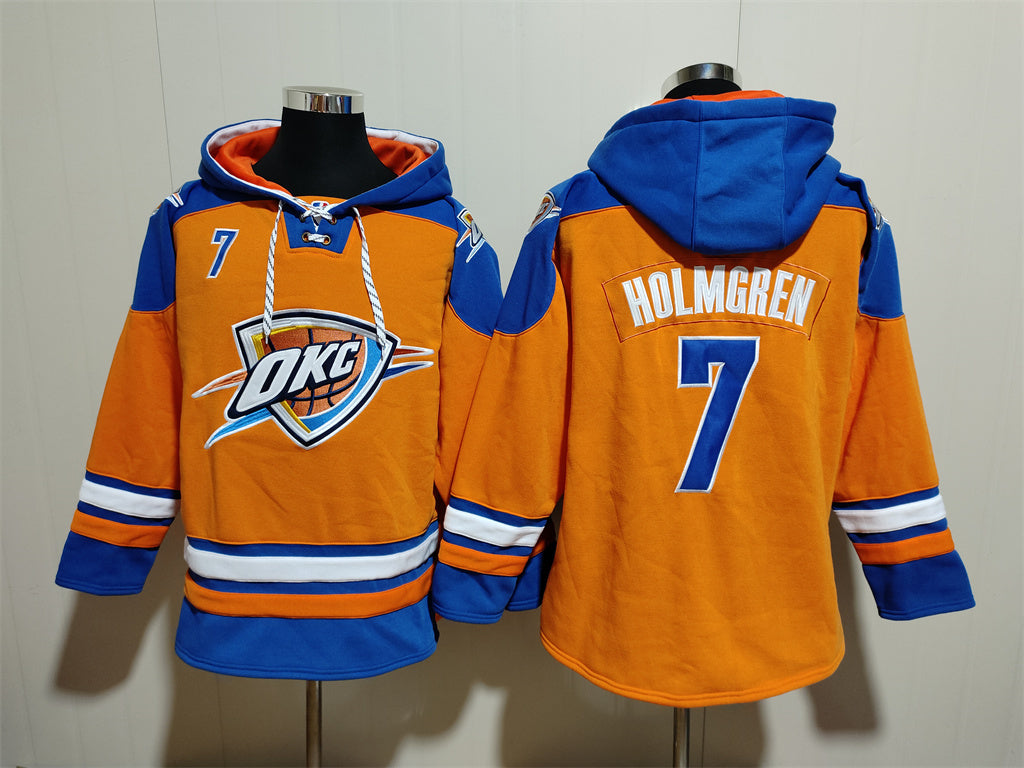 Men's Shai Gilgeous-Alexander Oklahoma City Orange Thunder Ageless Must-Have Lace-Up Pullover Hoodie