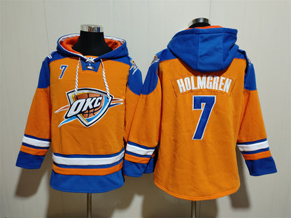 Men's Shai Gilgeous-Alexander Oklahoma City Orange Thunder Ageless Must-Have Lace-Up Pullover Hoodie