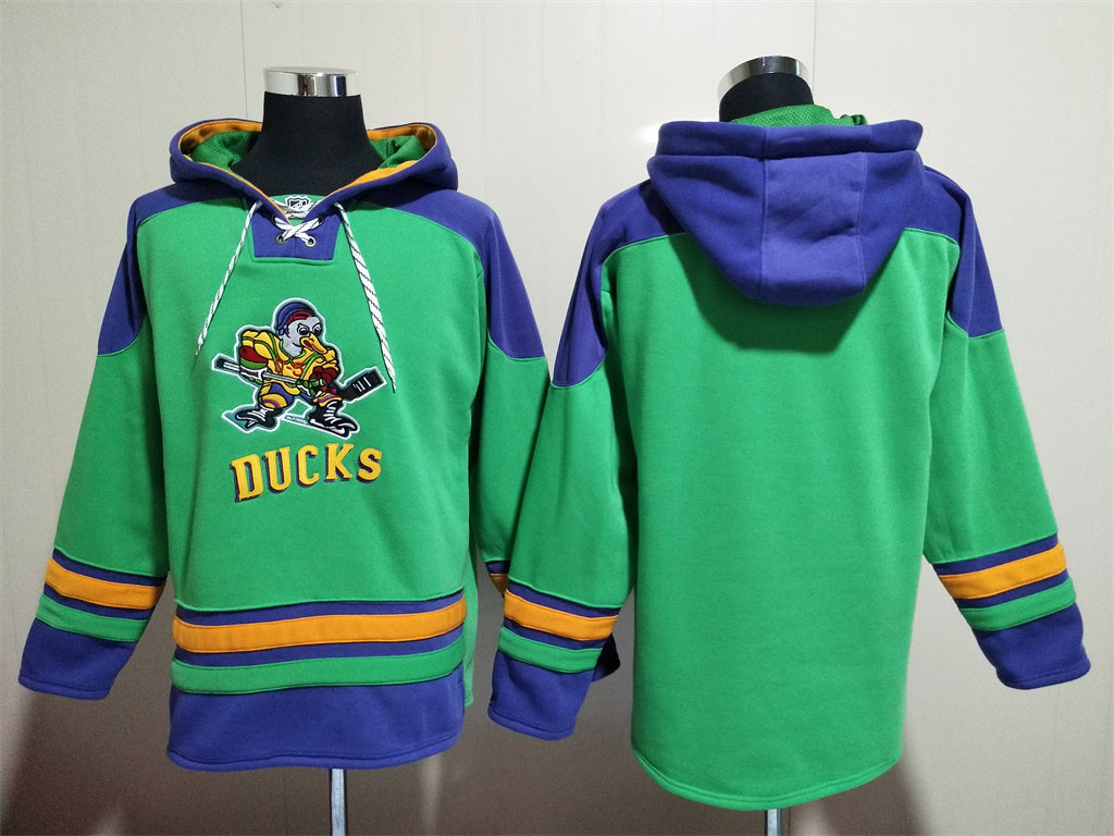 Men's Mighty Ducks Charlie Conway Green Jersey Ageless Must-Have Lace-Up Pullover Hoodie