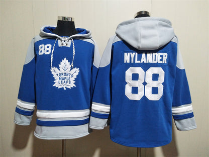 Men's Gavin McKenna Toronto Maple Leafs Blue Jersey Lacer Pullover Hoodie