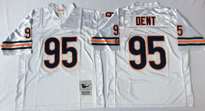 Men's Richard Dent #95 Chicago Bears White Navy Vintage Stitched Football Jersey