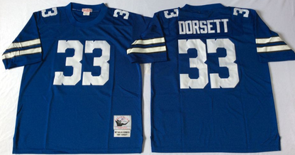 Men's Tony Dorsett #33 Dallas Cowboys White Navy Vintage Stitched Football Jersey